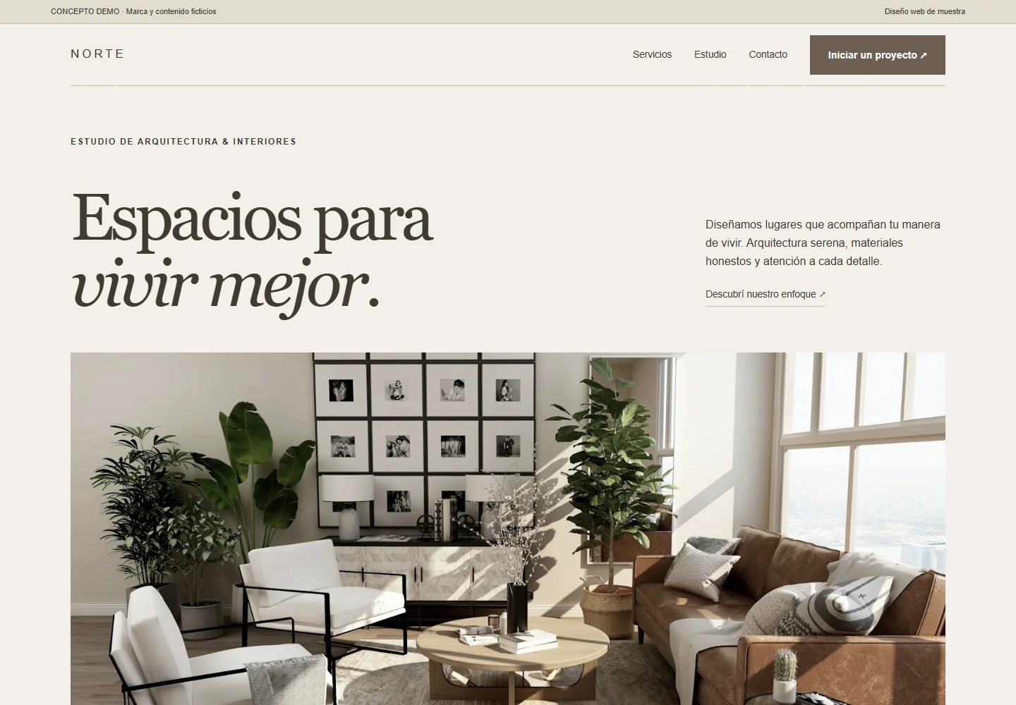 Vista del diseño Norte