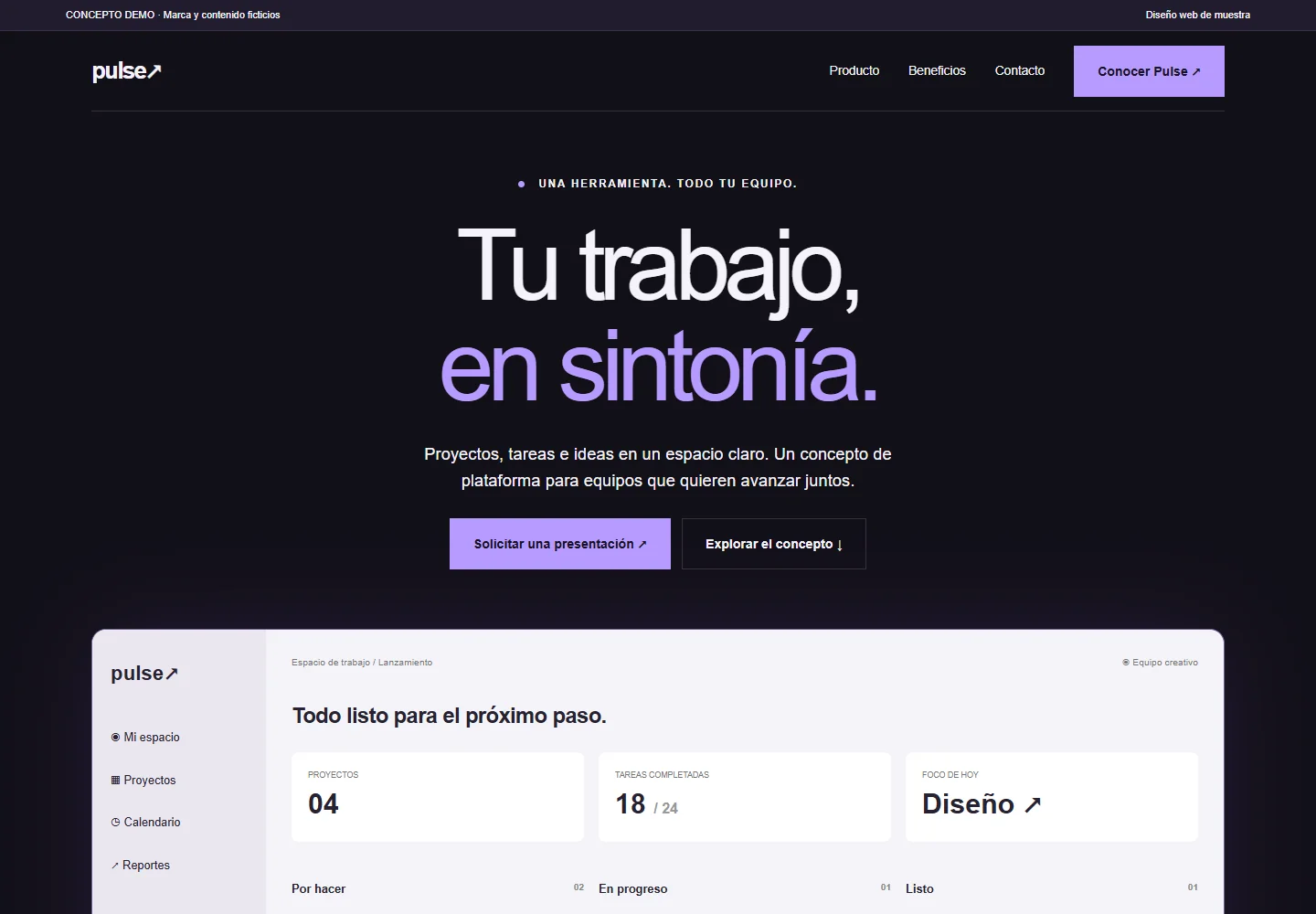 Vista del diseño Pulse